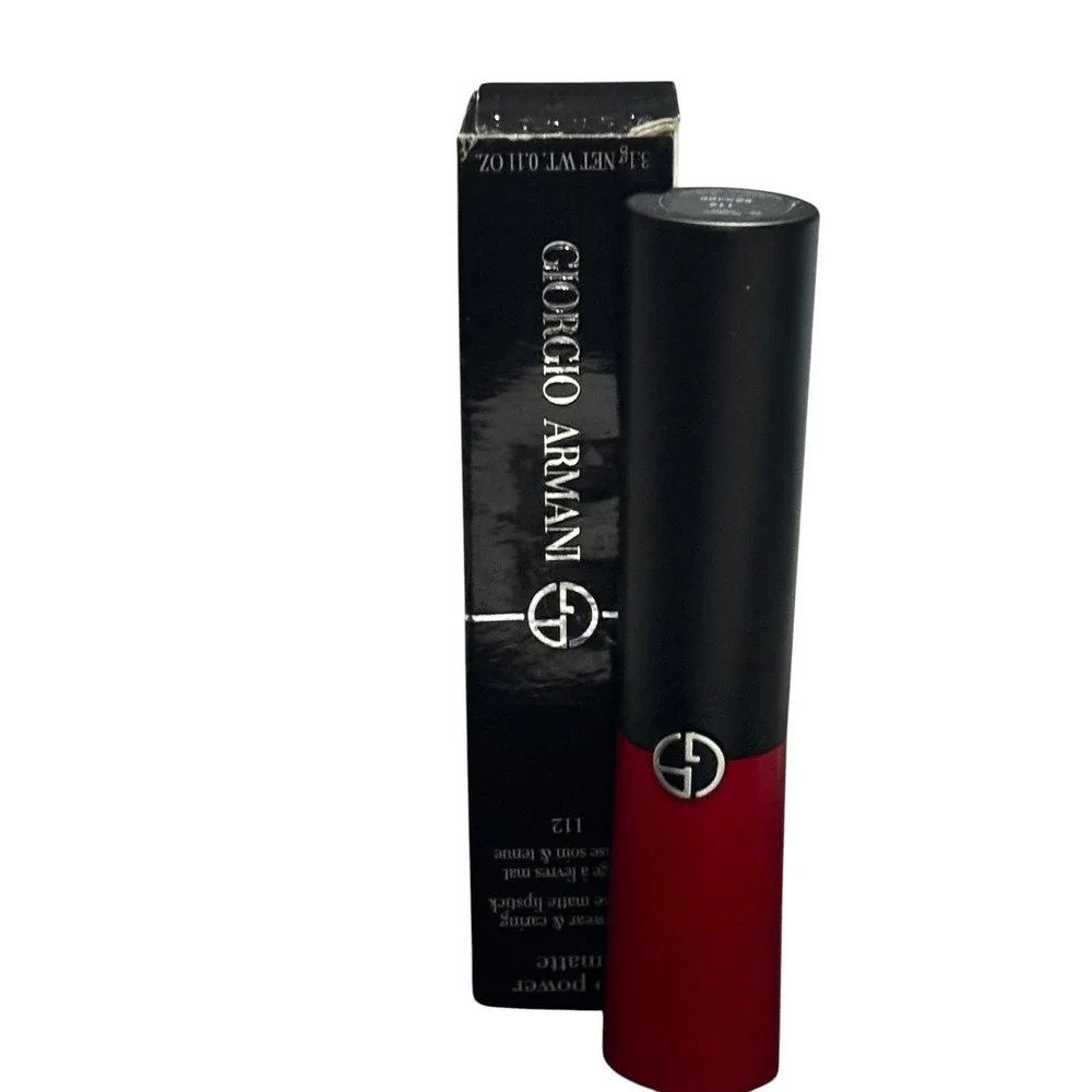 Giorgio Armani Lip Power Matte Lipstick 112 Stylish Longwear 3.1g New in Box